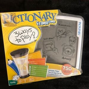 Pictionary Frame Game - Family Edition with Black and Yellow Colors